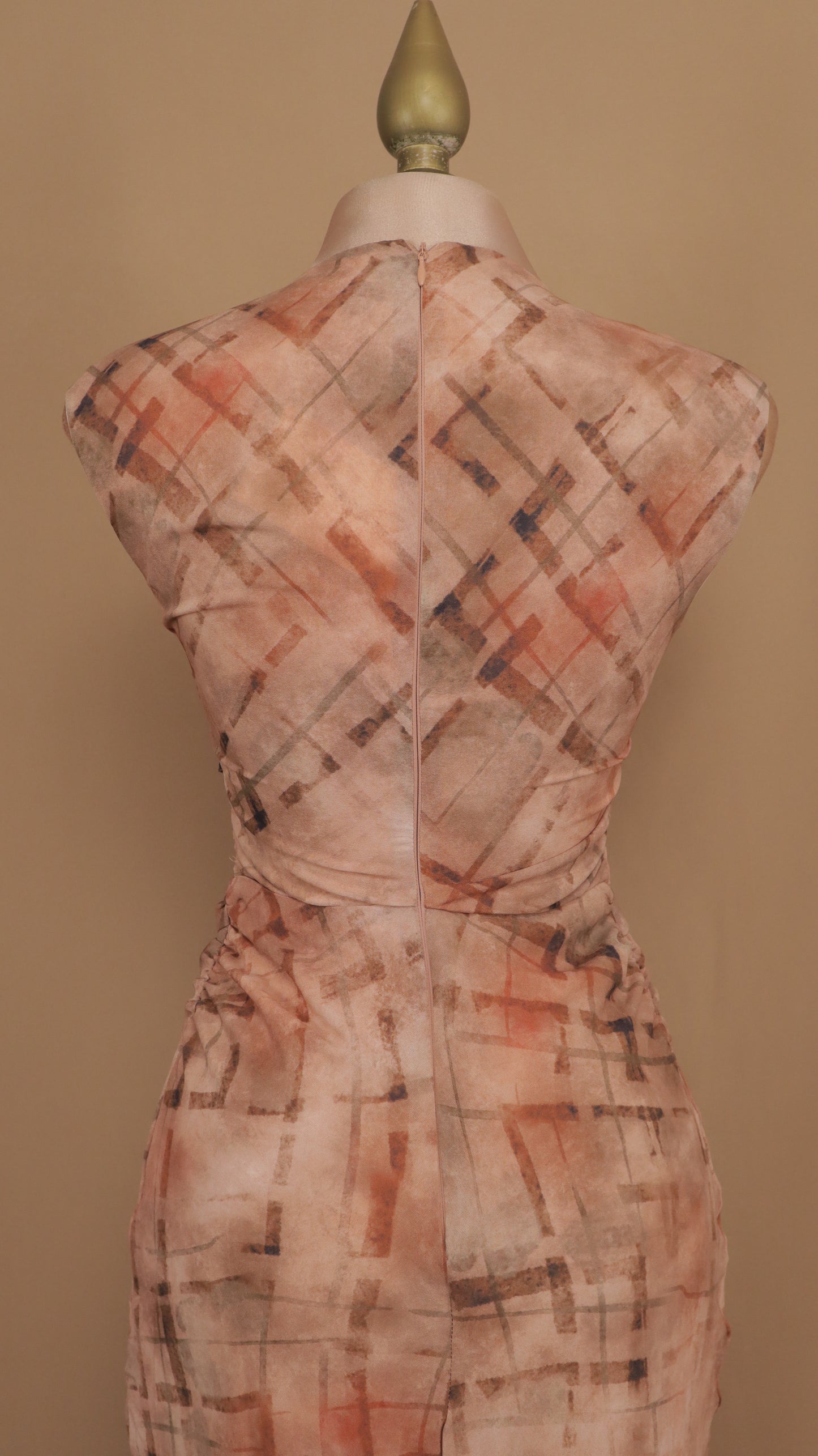 Vestido midi formal marmoleado