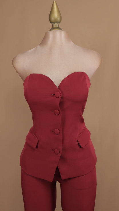 Conjunto de pantalón y saco estraple
