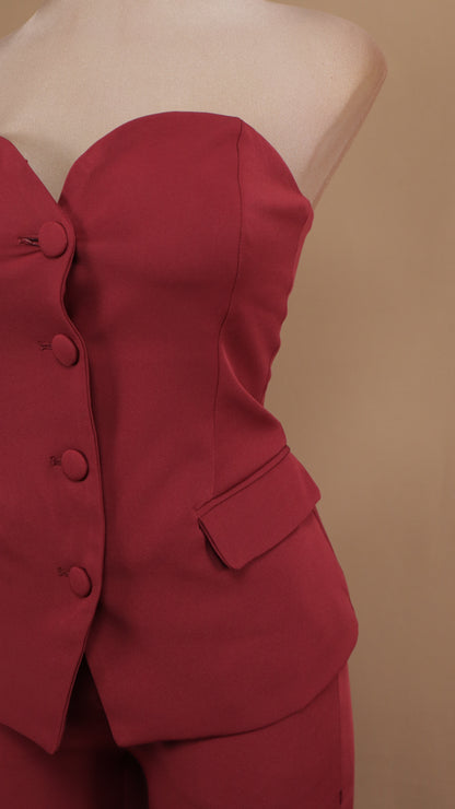 Conjunto de pantalón y saco estraple