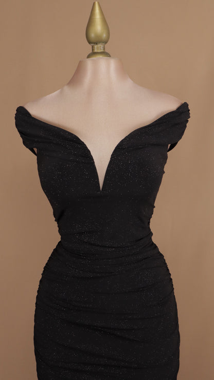 Vestido midi con destellos