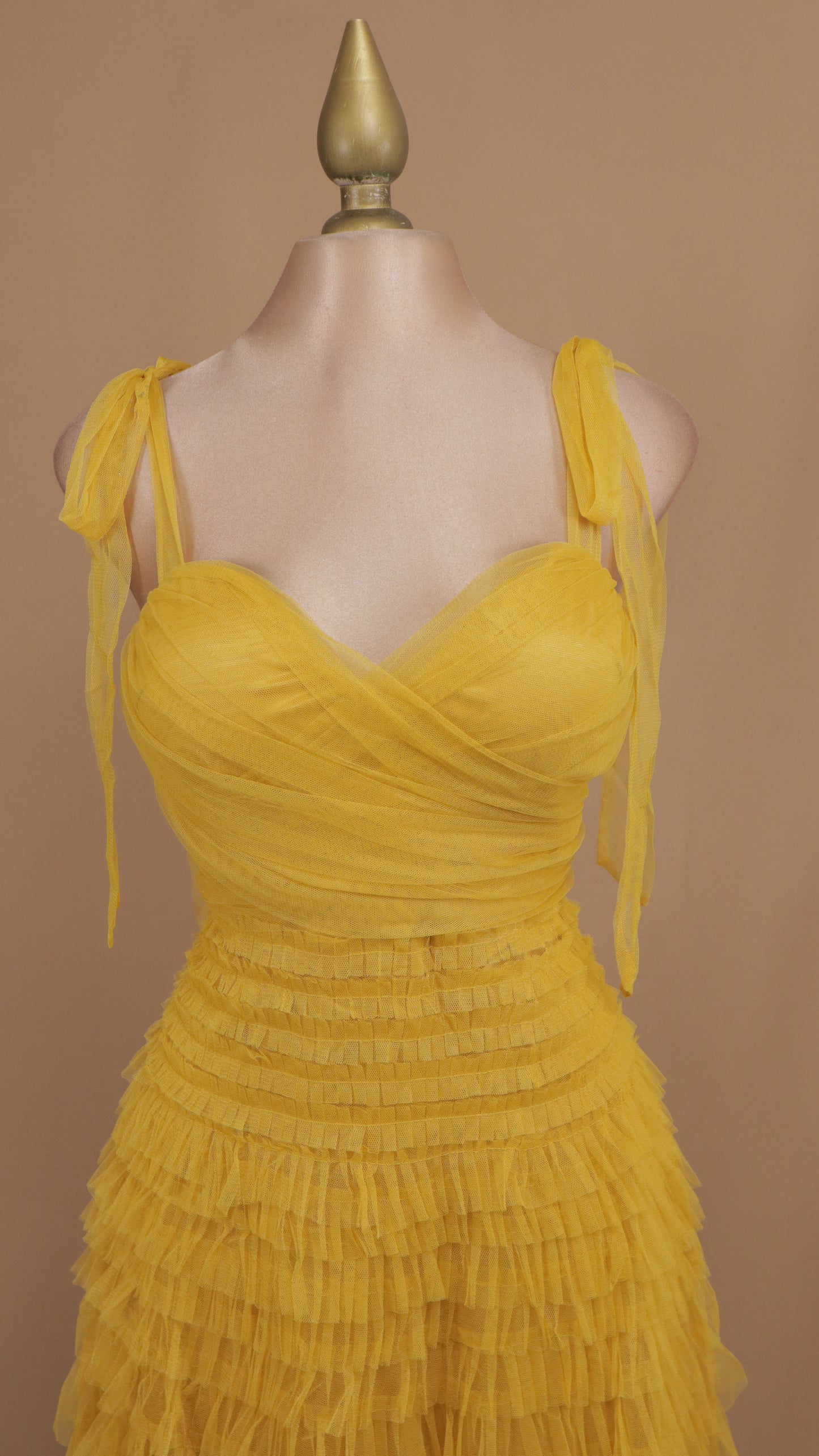 Vestido maxi tul berry