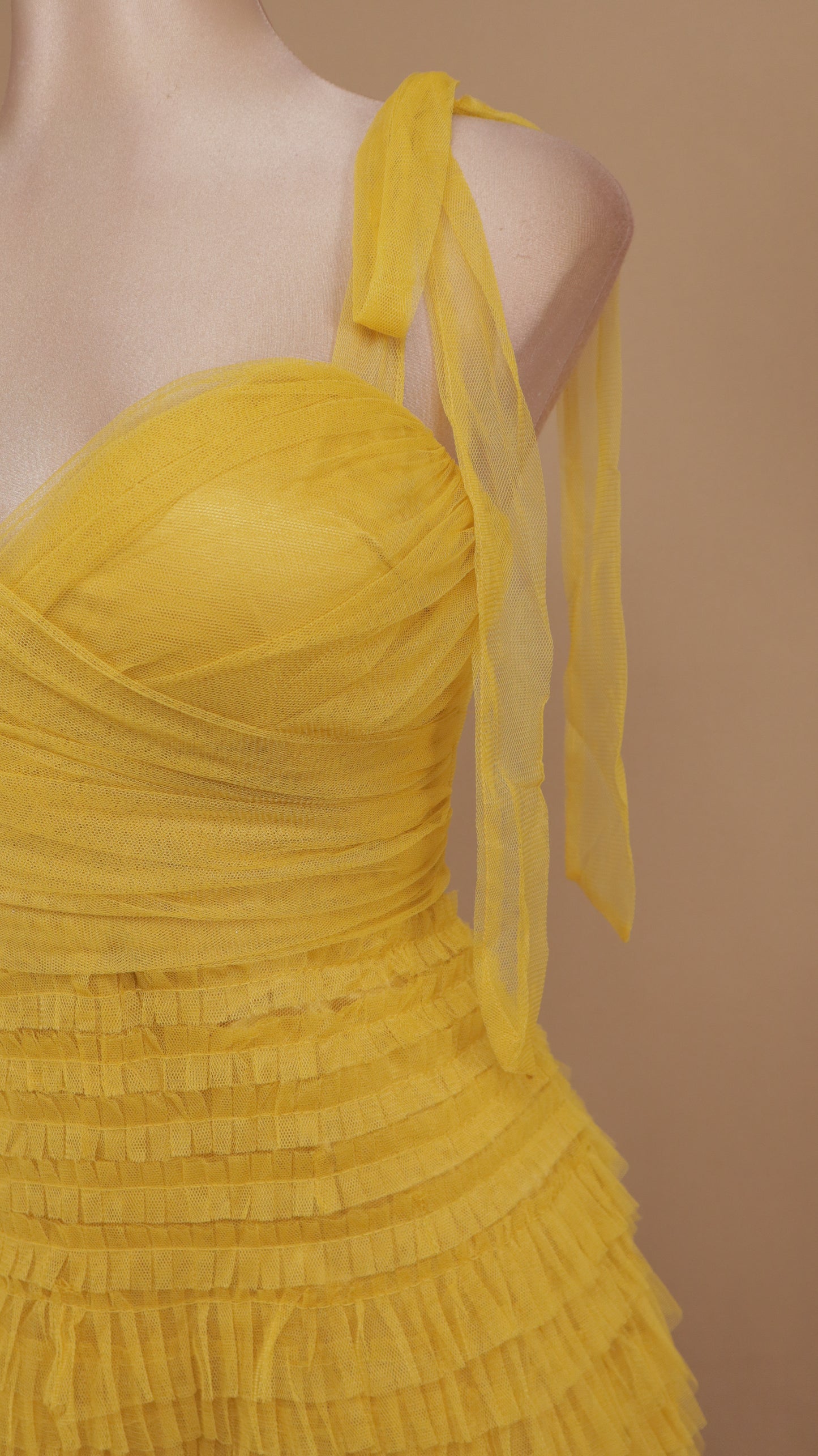 Vestido maxi tul berry