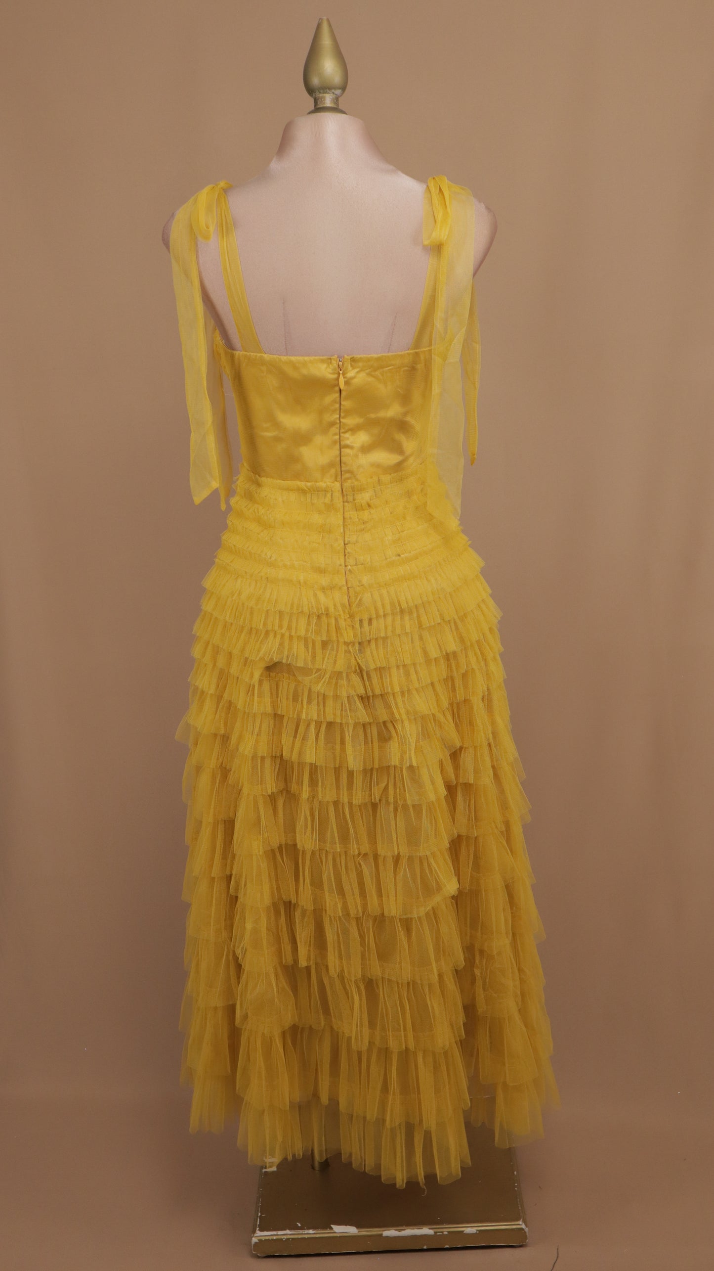 Vestido maxi tul berry