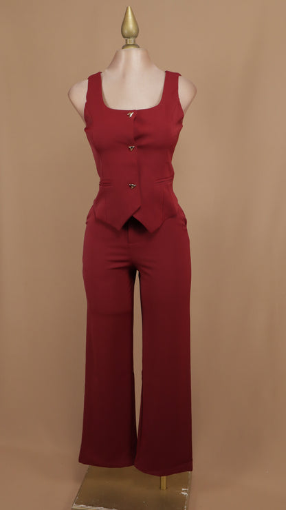 Conjunto de pantalón con saco resacado