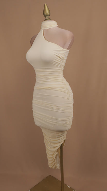 Vestido maxi cuello halter