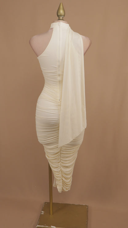 Vestido maxi cuello halter