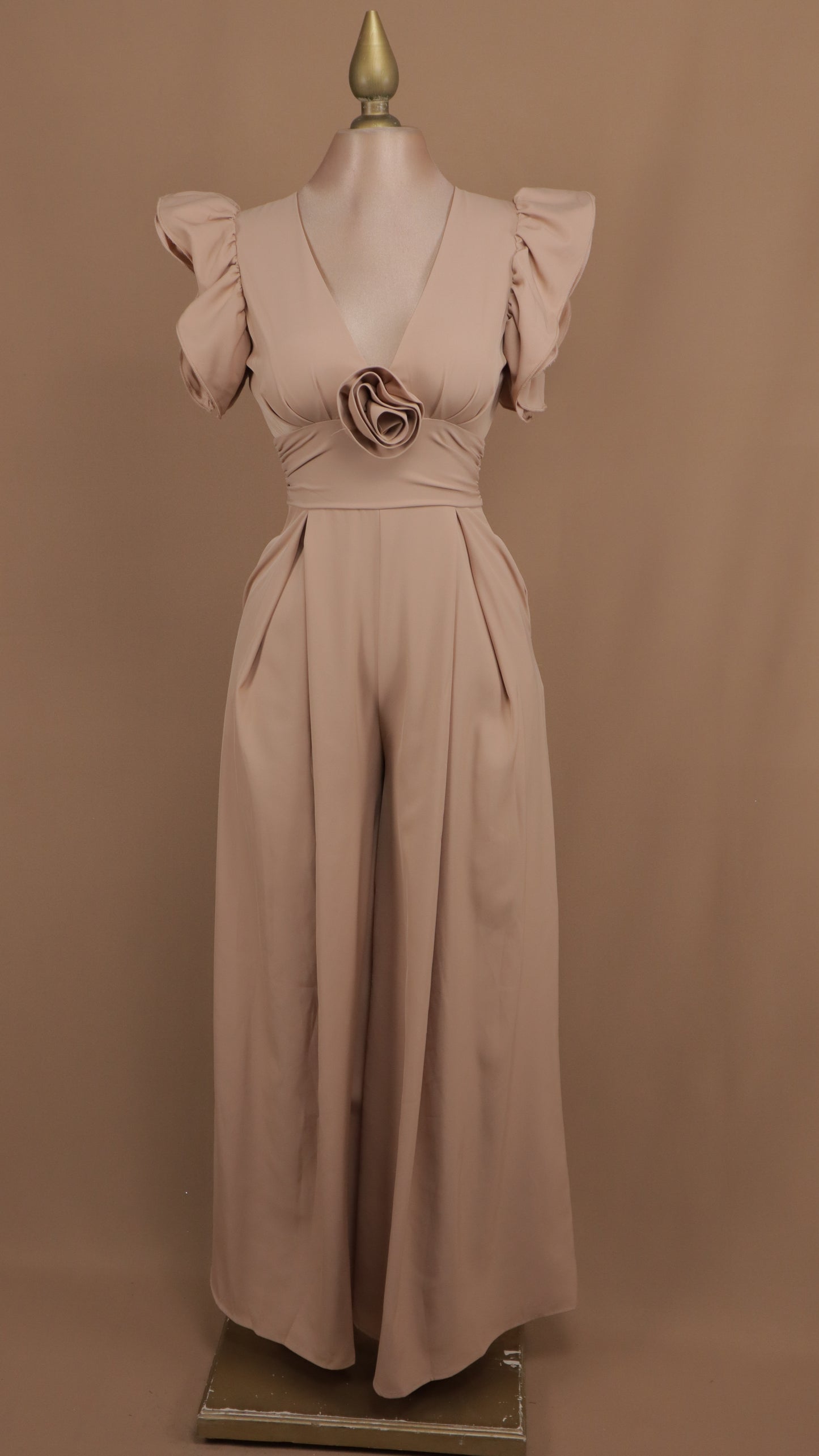 Palazzo manga bombacha y flor en busto