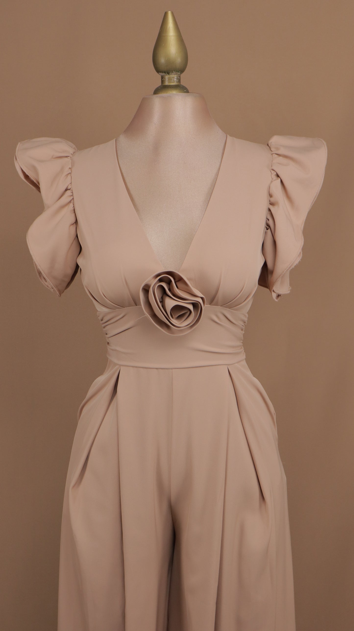 Palazzo manga bombacha y flor en busto