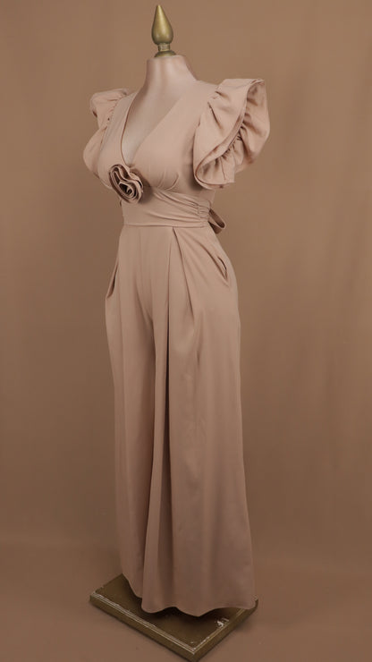 Palazzo manga bombacha y flor en busto