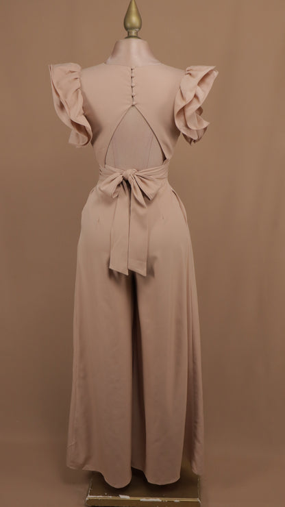 Palazzo manga bombacha y flor en busto