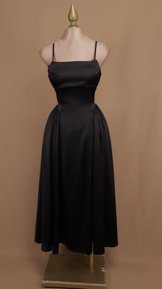 Vestido midi línea A con tirante