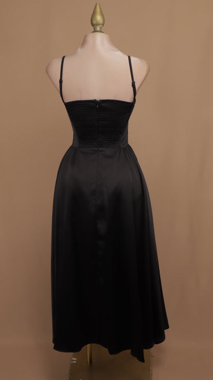 Vestido midi línea A con tirante