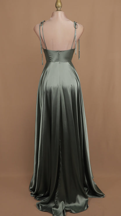 Vestido linea A de tirantes