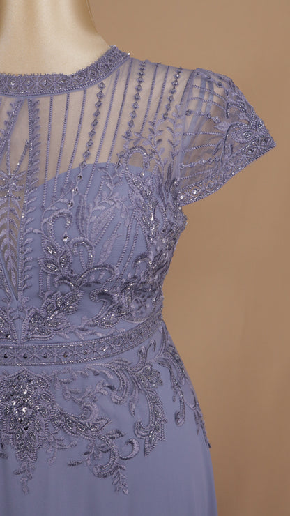 Vestido largo plus size con aplicación y manga 3/4