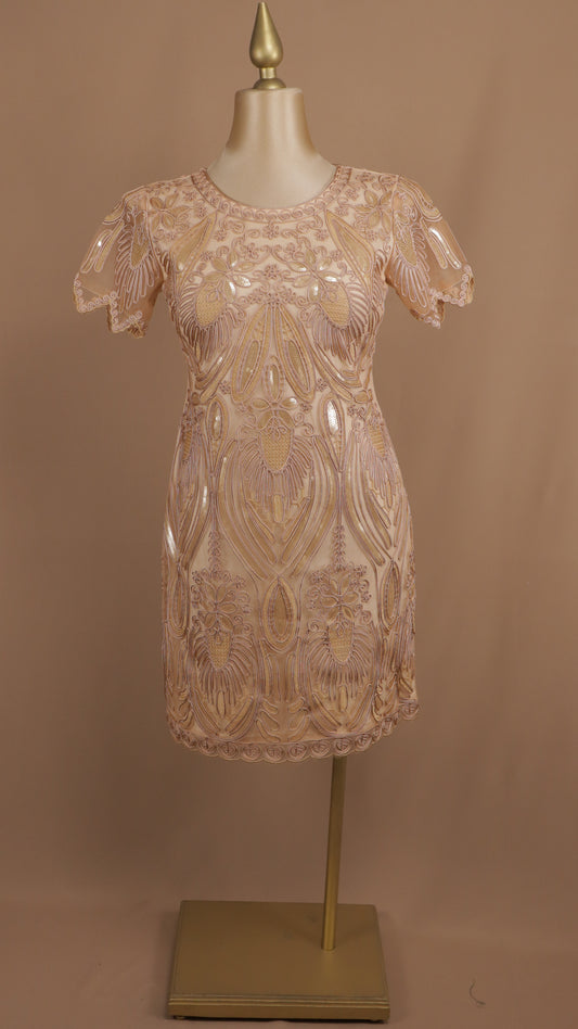 Vestido corto talla extra bordado