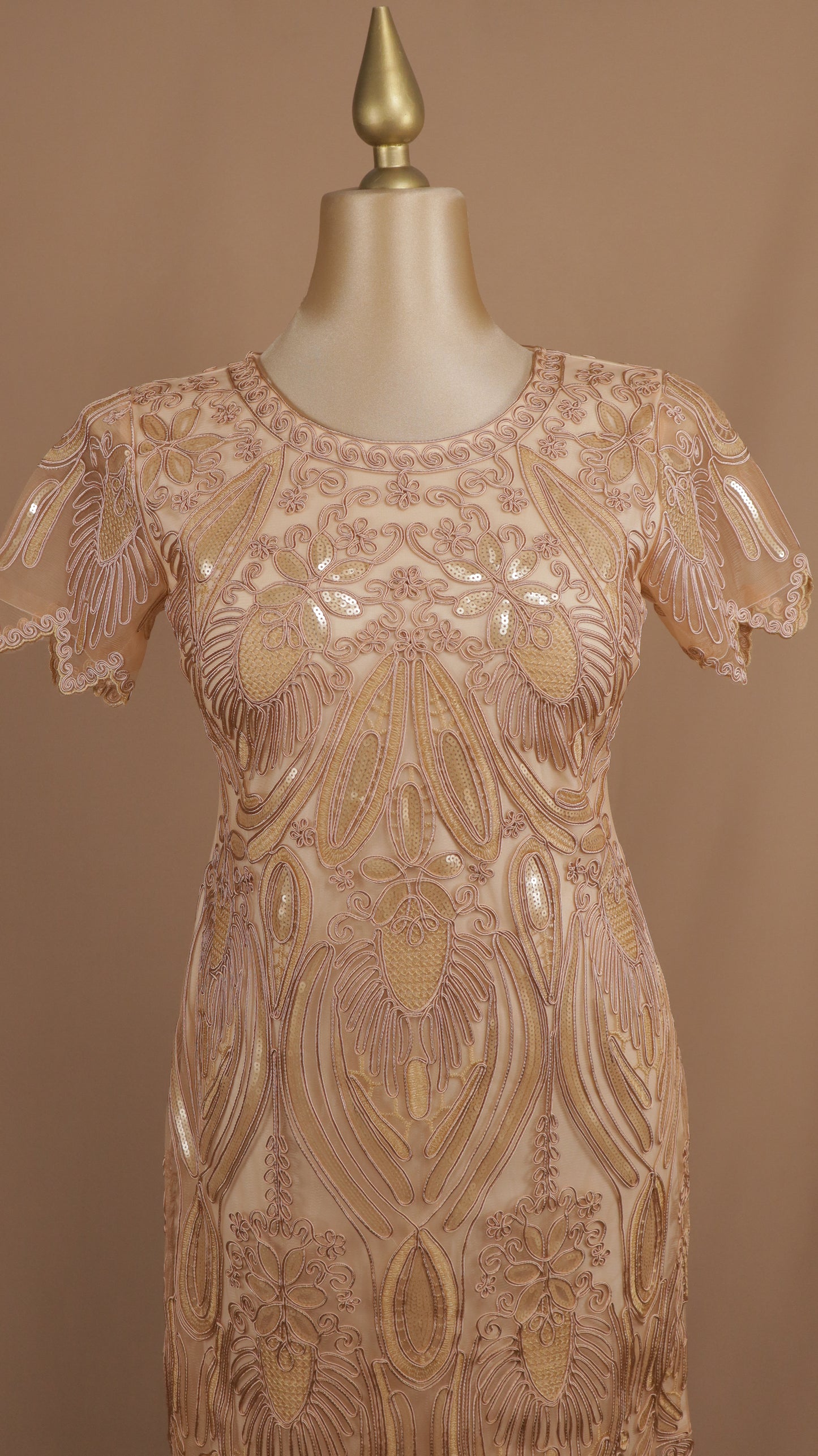 Vestido corto talla extra bordado