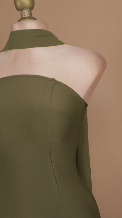 Vestido largo straple de bandage