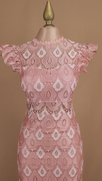 Vestido midi con encaje