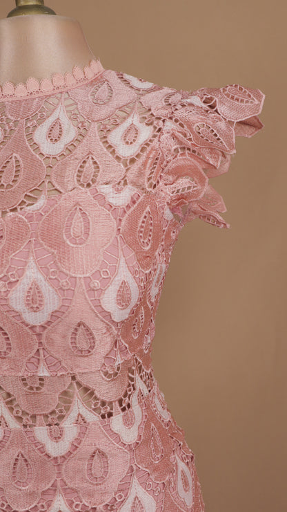 Vestido midi con encaje