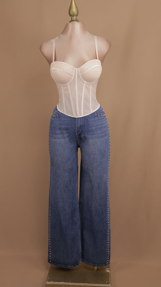 Pantalón de mezclilla con estoperol