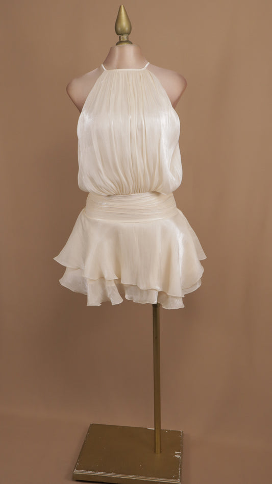 Vestido corto cuello halter