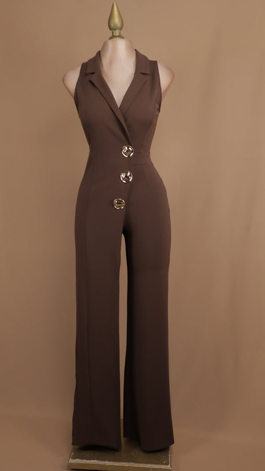 Palazzo resacado con botón dorado