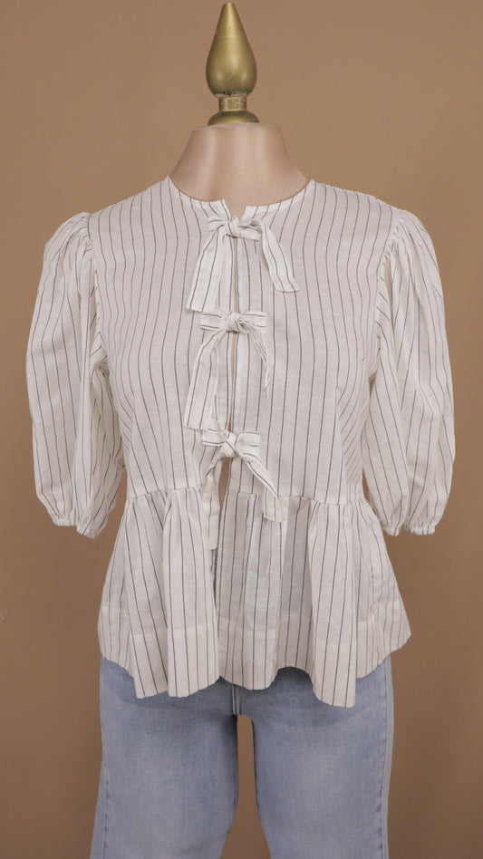 Blusa con manga larga y rayas