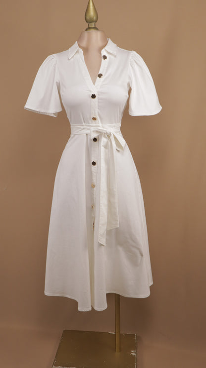 Vestido midi con manga