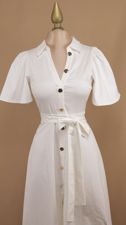 Vestido midi con manga