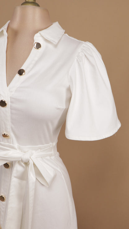 Vestido midi con manga