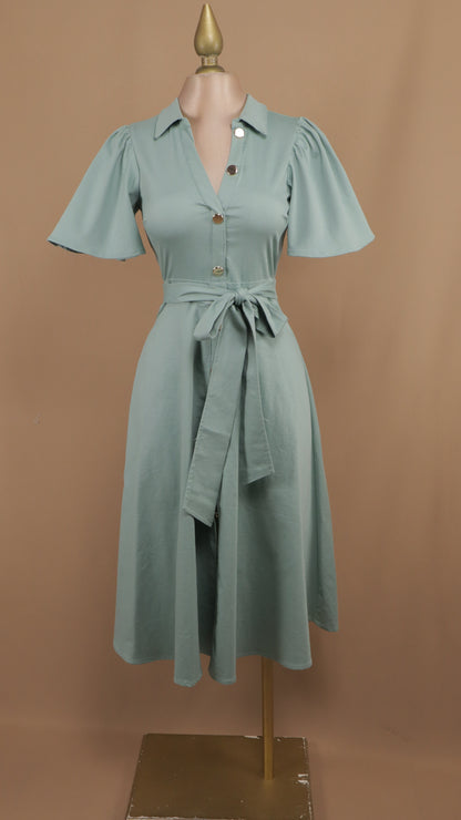 Vestido midi con manga