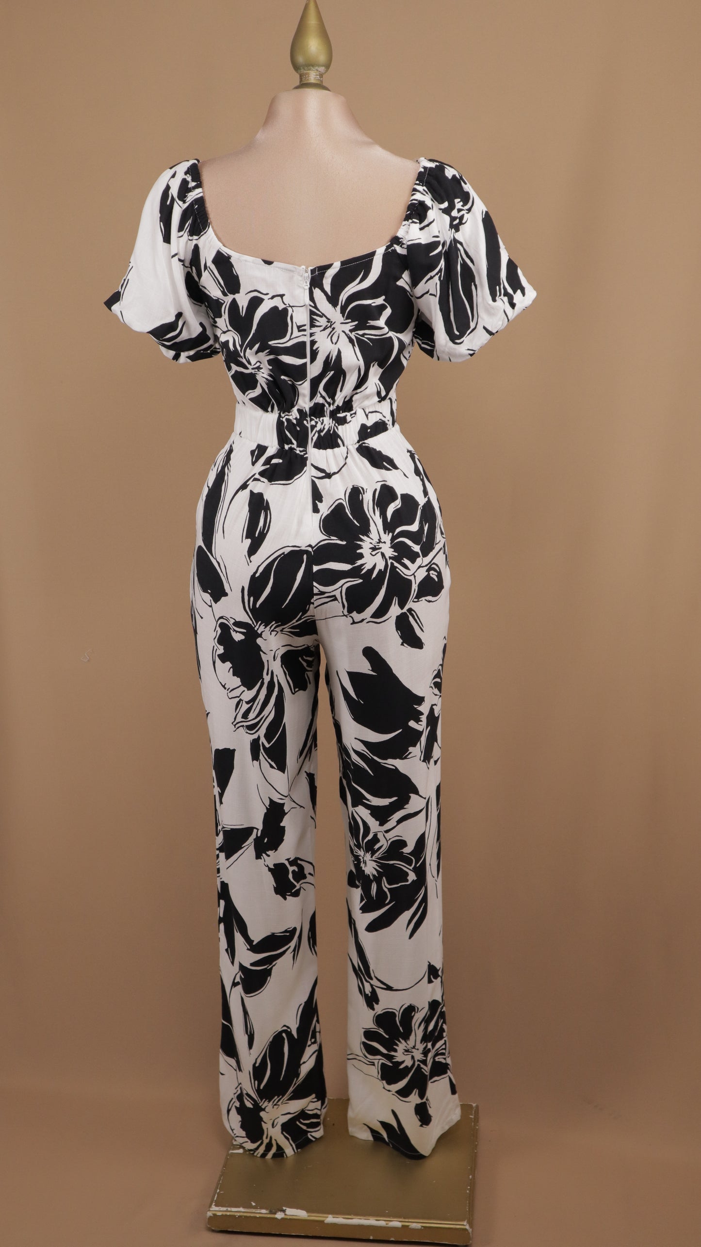 Palazzo estampado con manga bombacha