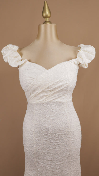 Vestido largo plus size escote al hombro