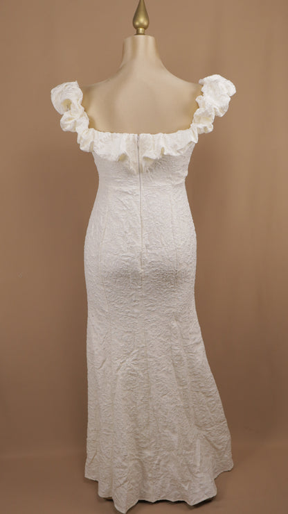 Vestido largo plus size escote al hombro