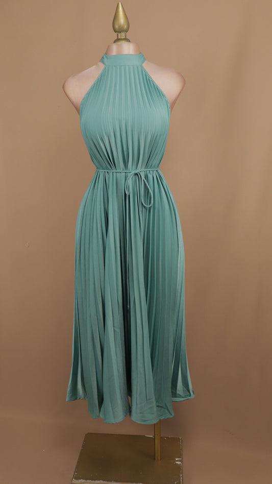 Vestido maxi plisado fresh