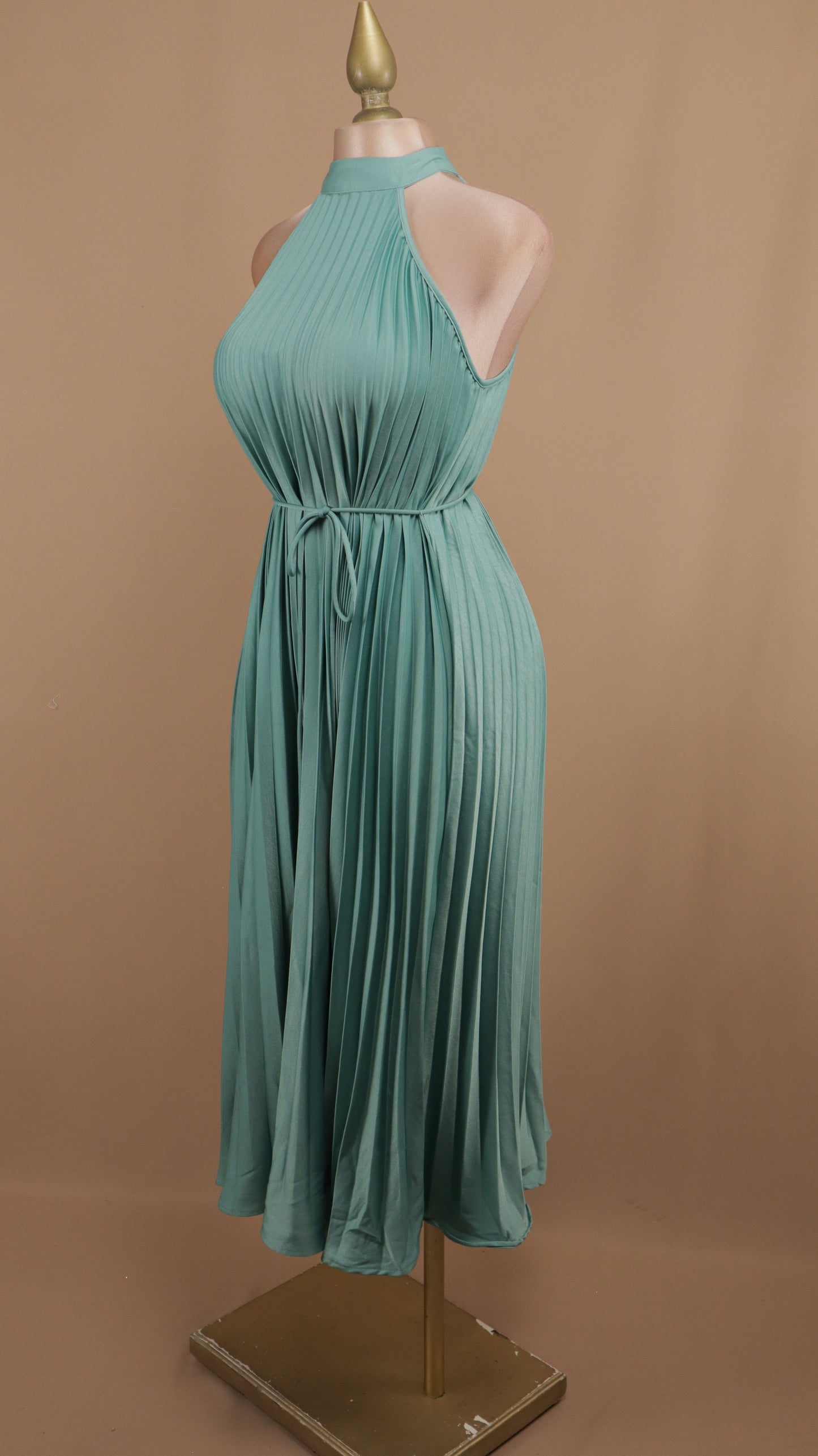 Vestido maxi plisado fresh