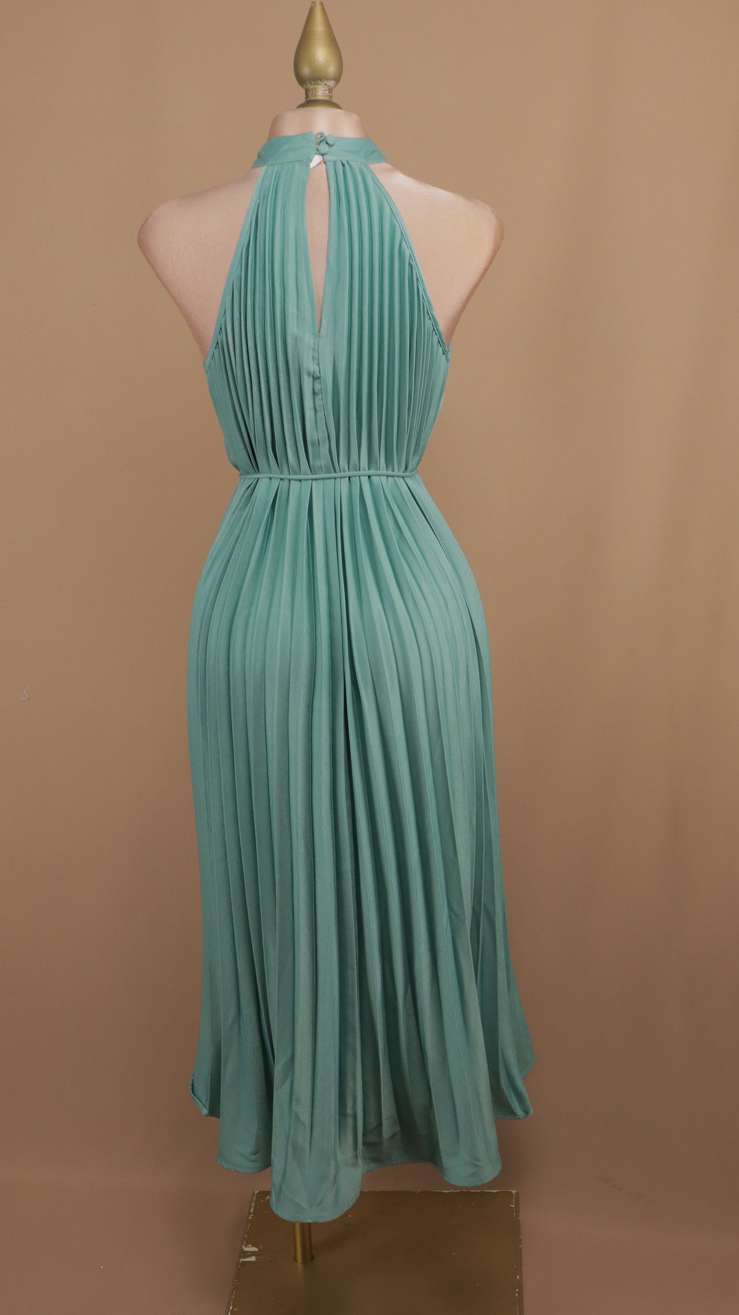 Vestido maxi plisado fresh