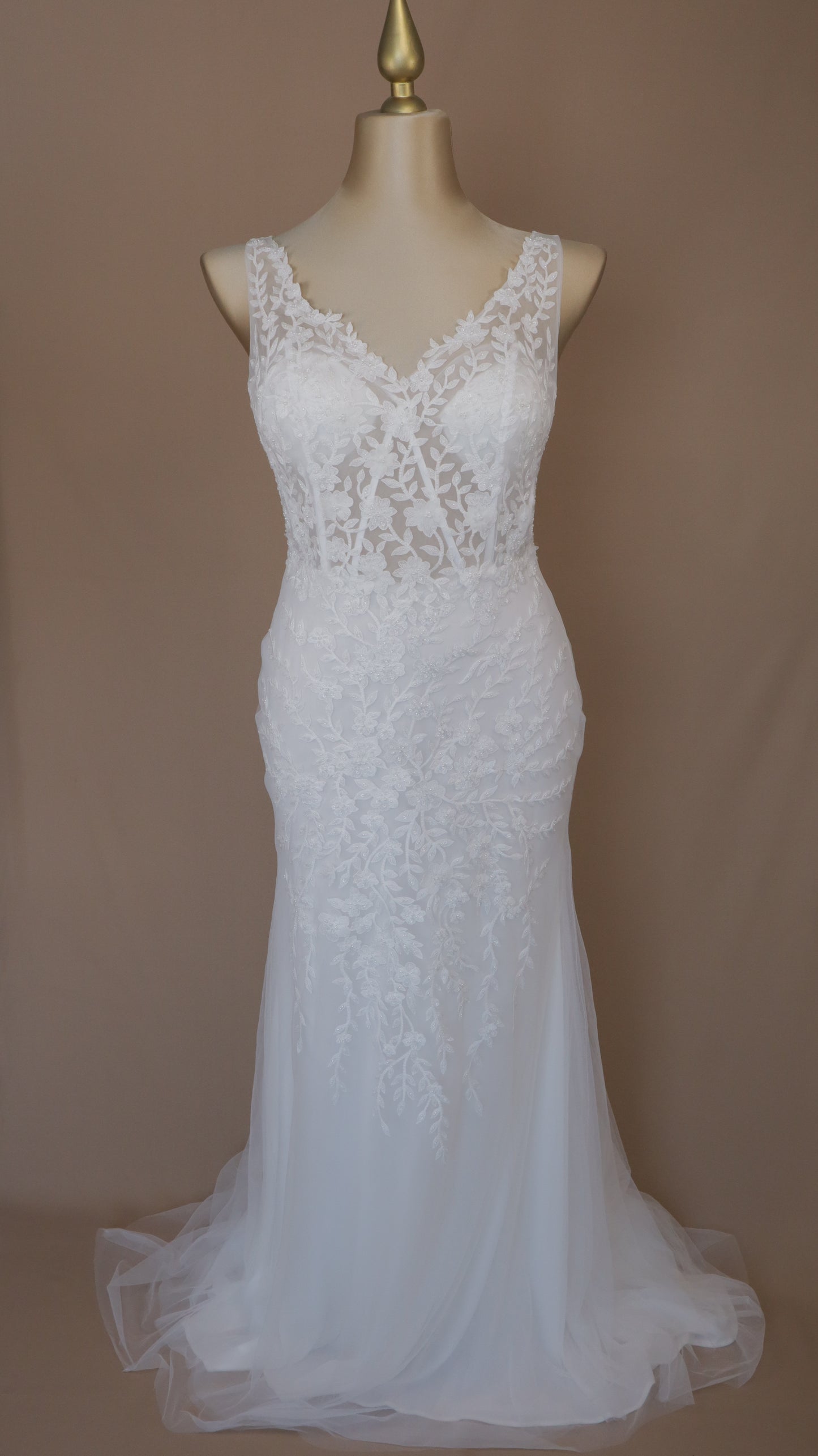 VESTIDO DE NOVIA TALLA EXTRA CORTE SIRENA