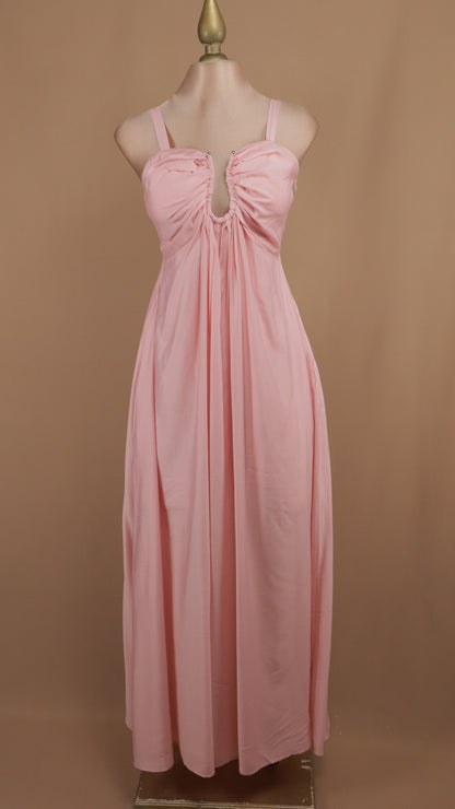 Vestido midi con tirante y escote de varilla