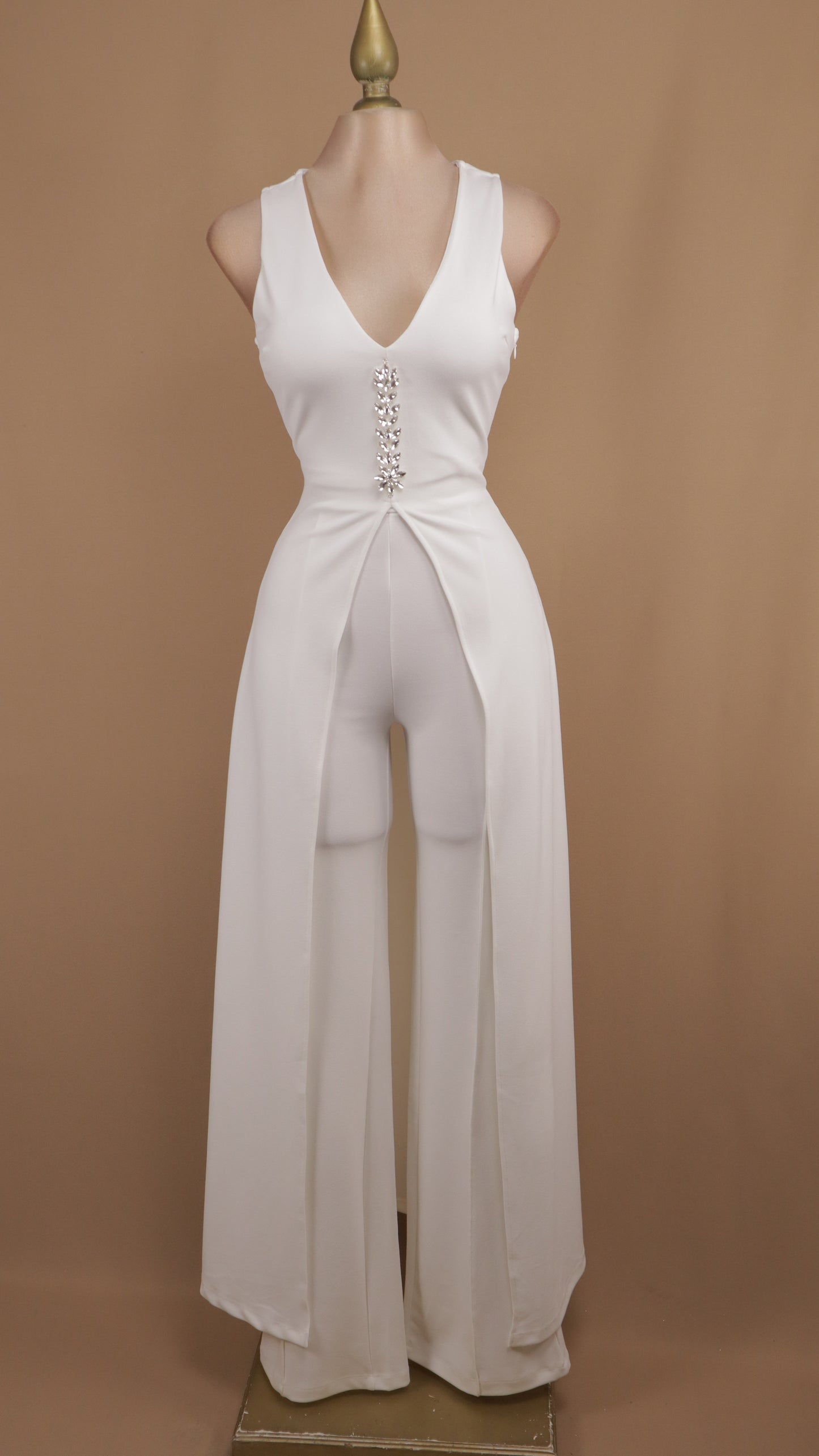 Conjunto pantalón y chaleco tipo gabardina