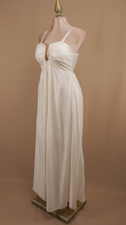 Vestido midi con tirante y escote de varilla