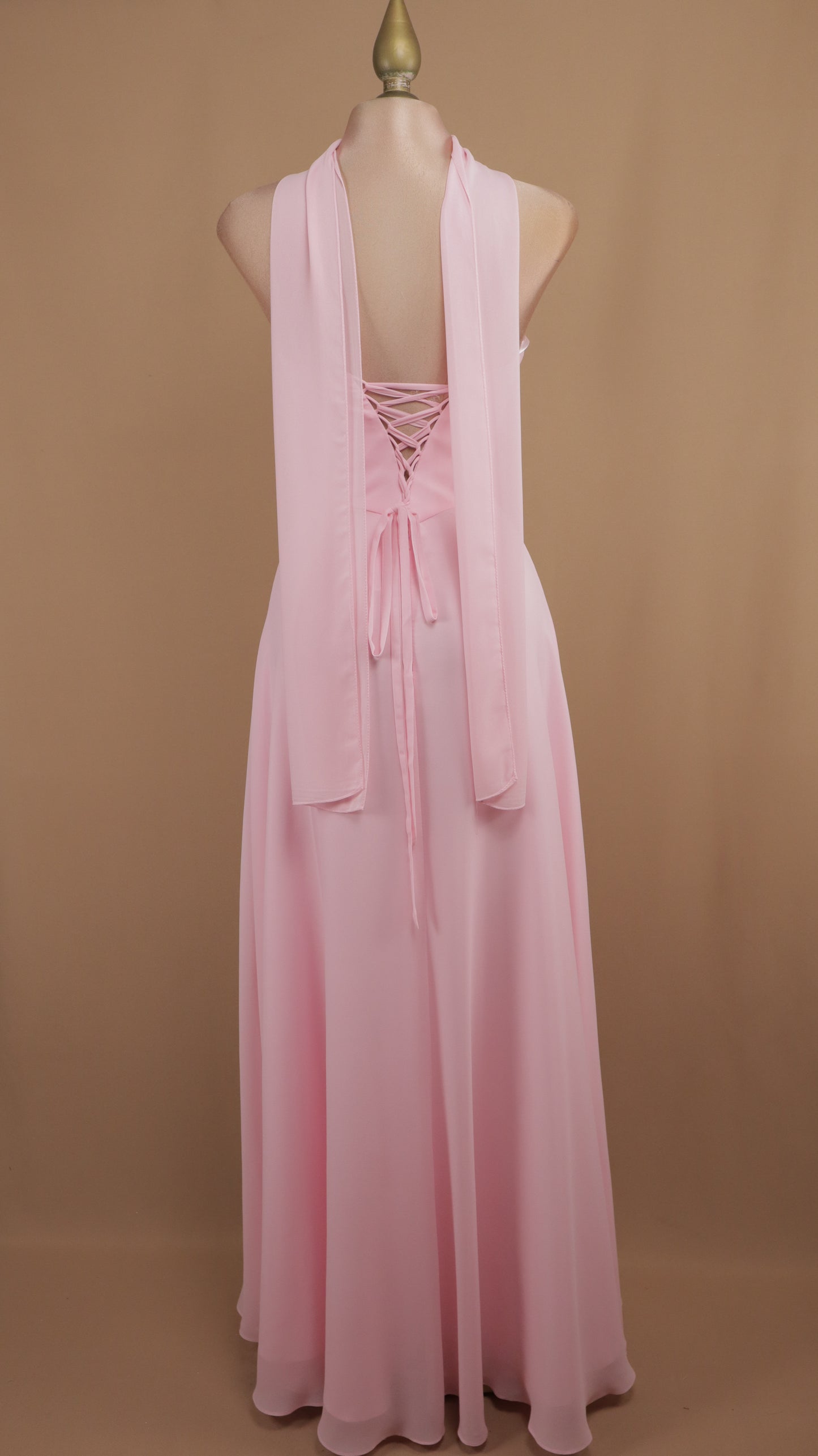Vestido largo estraple con corset