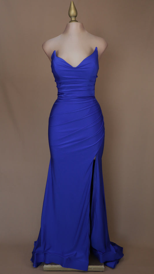 Vestido largo corte sirena con corset