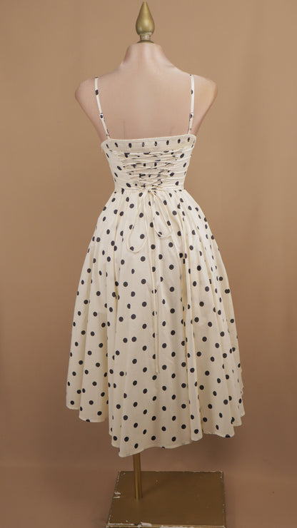 Vestido midi boleado de tirantes