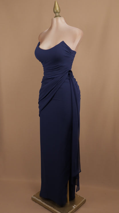 Vestido largo estraple con corset