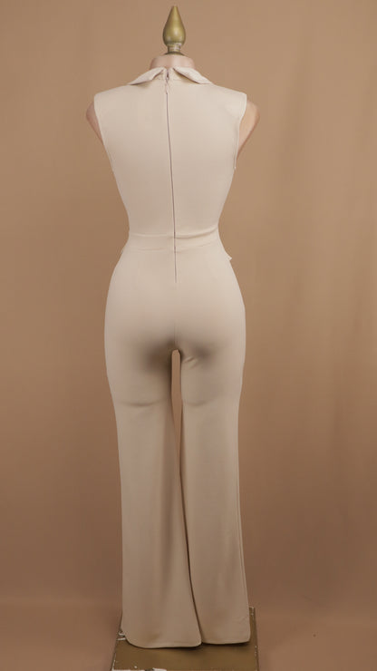 Palazzo elegante con hebilla en cintura