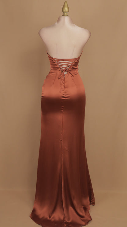 VESTIDO LARGO STRAPLESS