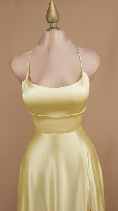 Vestido largo satin cool