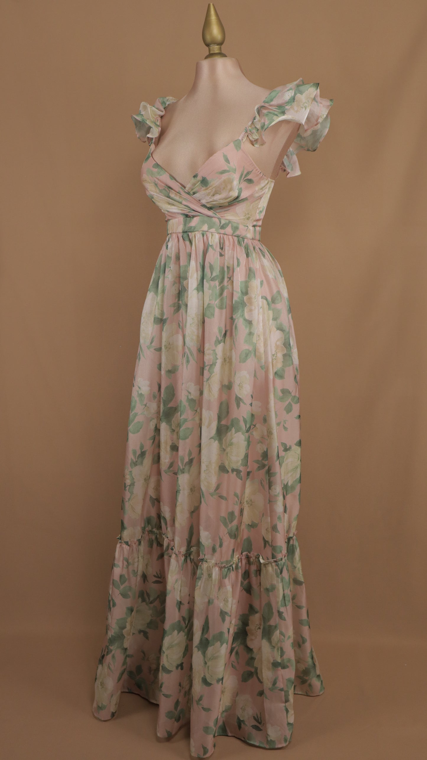 Vestido largo floreado imperio