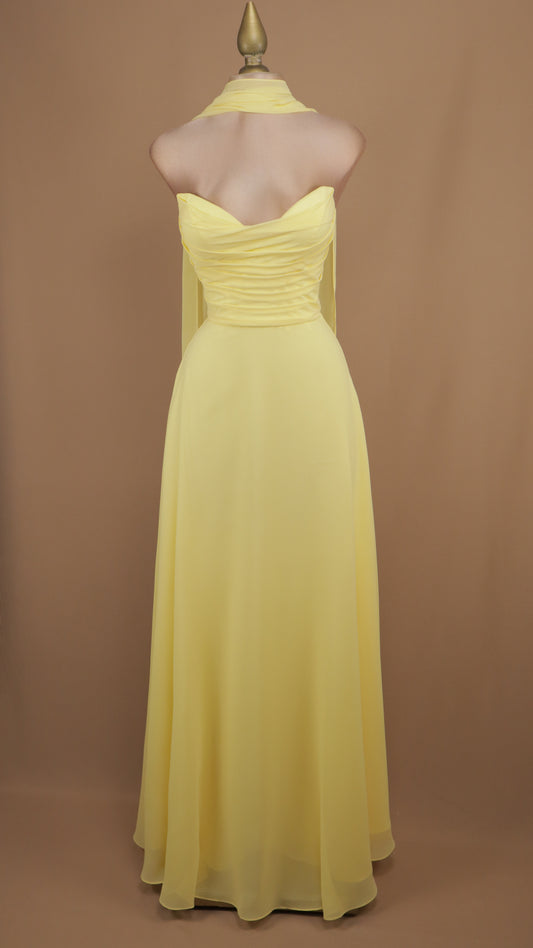 Vestido largo estraple con corset